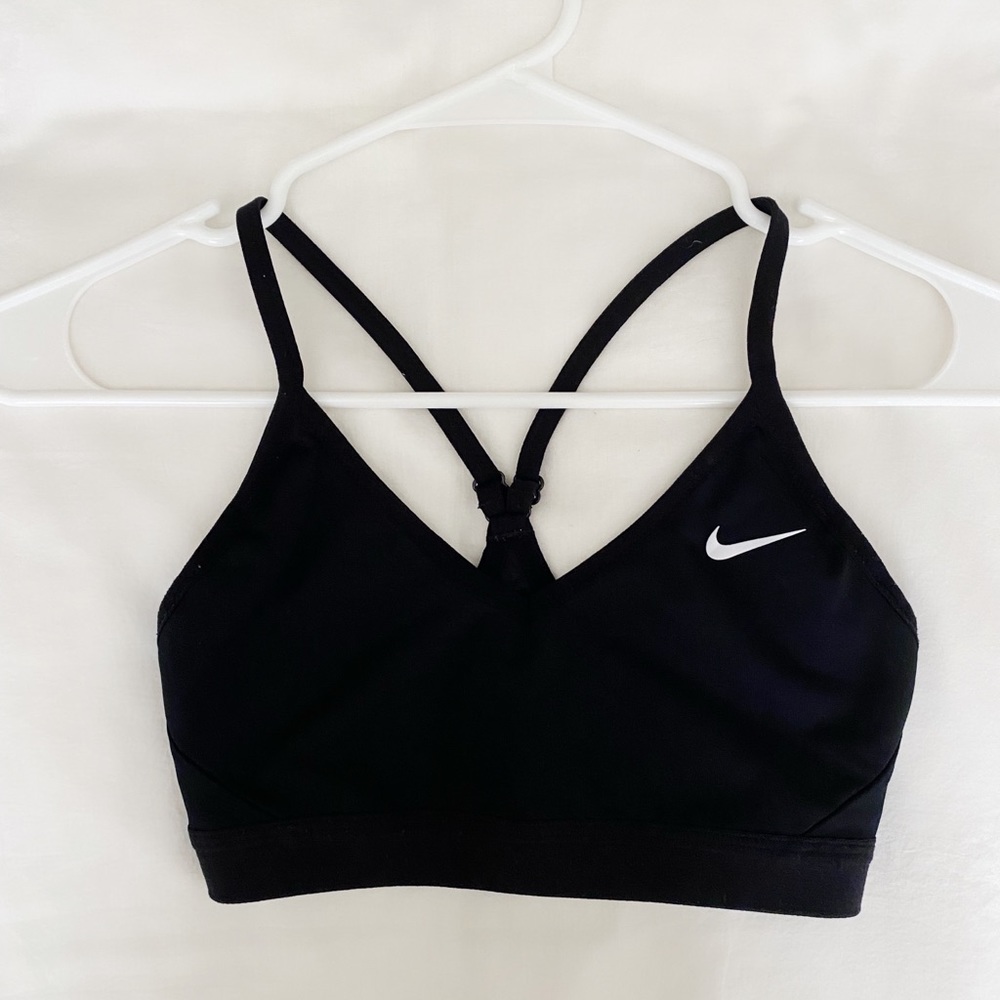 Black Nike sports bra.